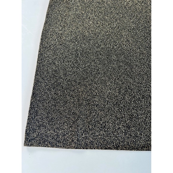 Calvin Klein Sweater Dress Sheath Metallic Gold & Black Zipper Detail XL - Picture 2 of 16